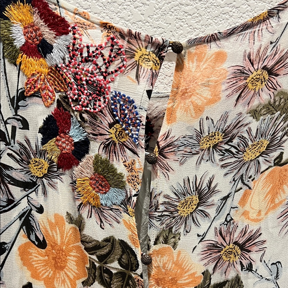 Anthropologie Espalier Embroidered Tunic Dress by Meadow Rue - Picture 12 of 13